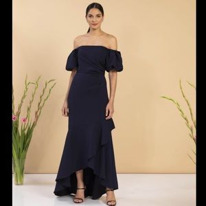Shoshanna Navy Midnight Stretch Crepe Elpida Dress NWTs!